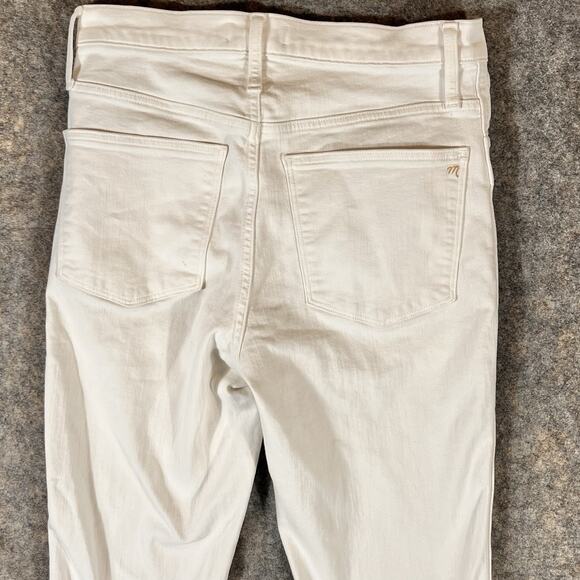 Madewell Women’s 10" High Rise Skinny Jeans 30T White Stretch Denim - Picture 11 of 12